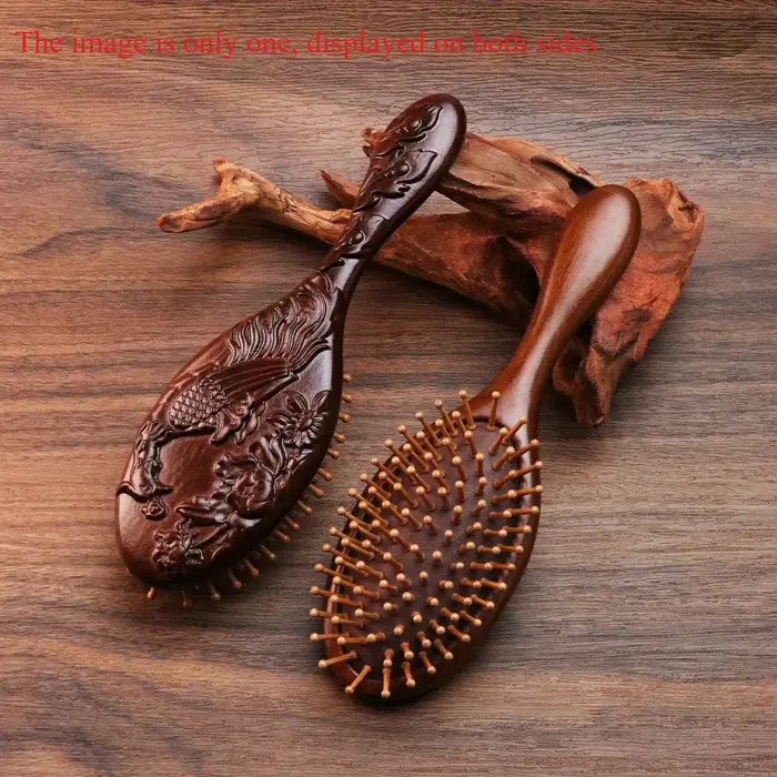 Brosse à coussin d'air en bois de santal et bambou