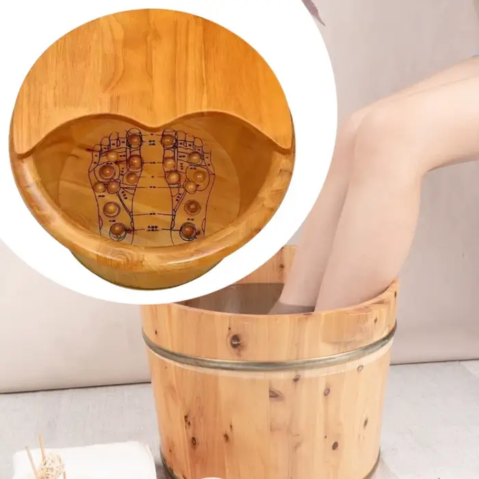 Baignoire de pieds en bois avec Massage