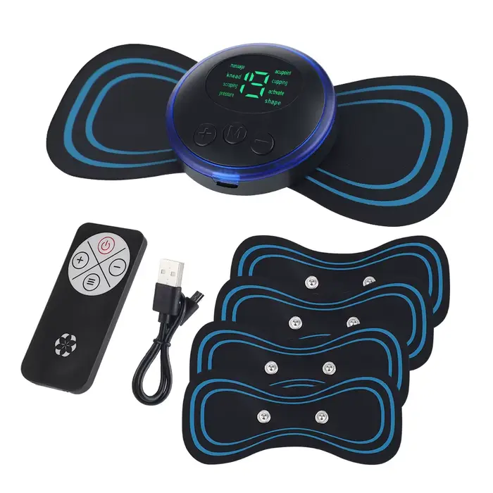 Ensemble de masseur de cou électrique intelligent, Patch Cervical, 8 Modes, 19 niveaux d'intensité, 