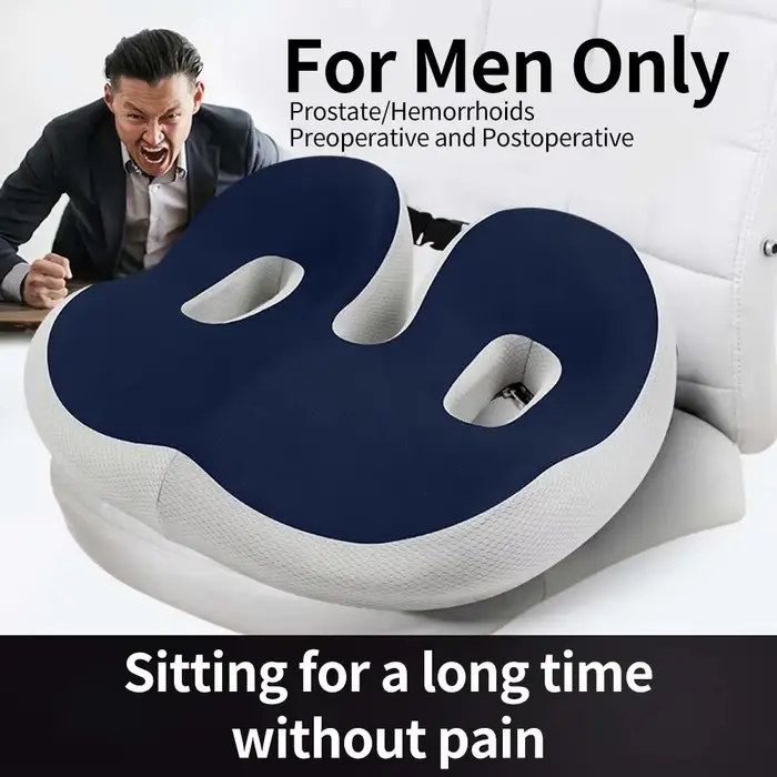 Coussin de siège ergonomique résistant à la pression et respirant avec remplissage à récupération lente et surface incurvée pour les hanches
