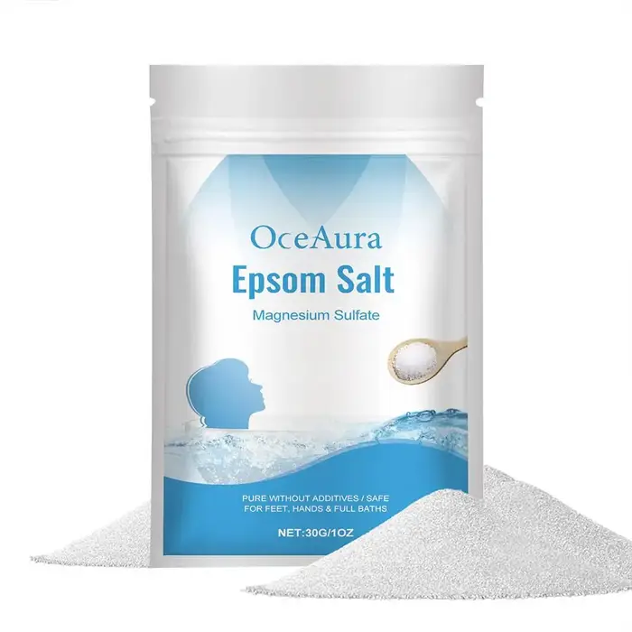 Epsom sel magnésium sulfate hydratant exfoliant pur naturel pieds mains bain corps Relaxation soulagement musculaire détox soins de la peau