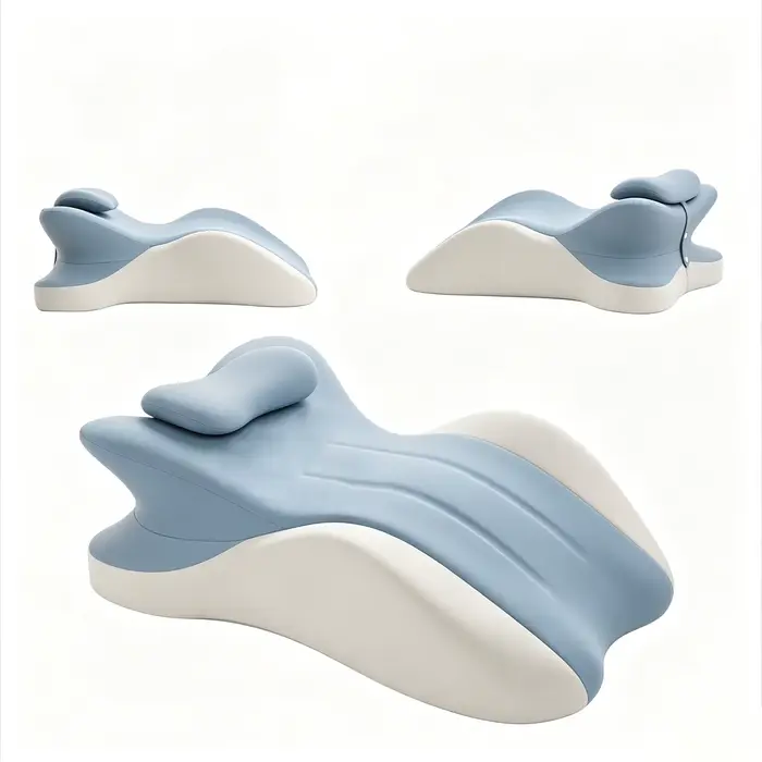 Oreiller ergonomique amélioré en mousse à mémoire de forme pour dormir sur le ventre, coussin de sou