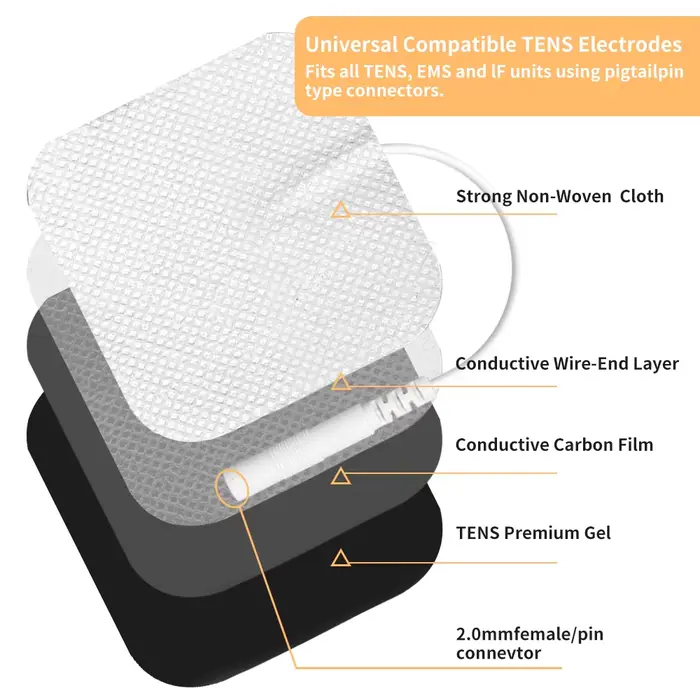 10/20 pièces électrodes tampons d'unité TENS