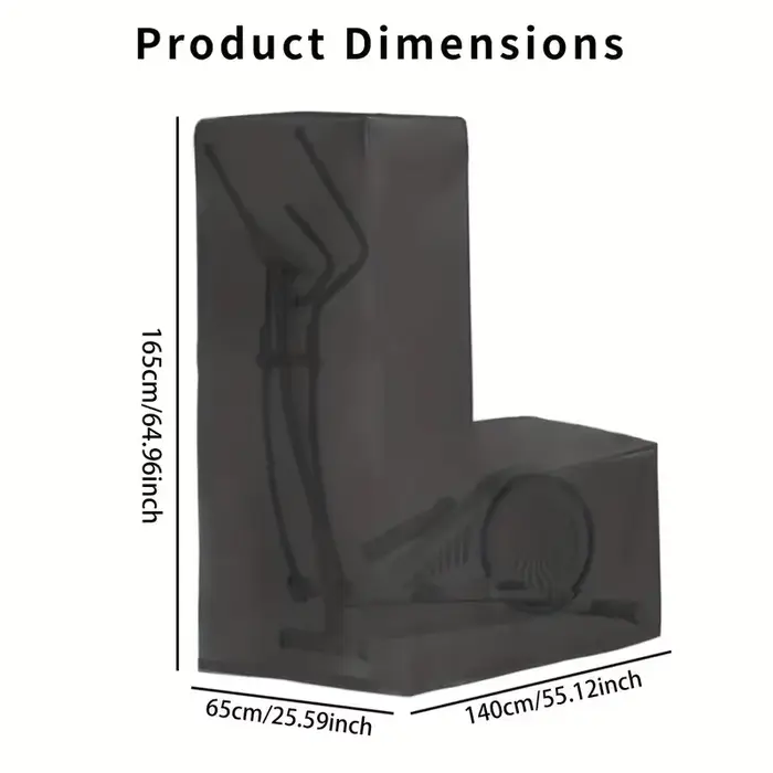 Housse de protection pour appareil elliptique d'exercice, pour usage intérieur et extérieur, housse de protection pour appareil elliptique de fitness à domicile, imperméable et anti-poussière