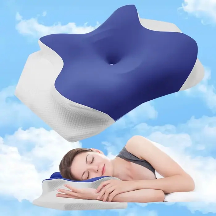 Oreiller ergonomique pour dormir sur le côté, pour le soutien du cou, oreiller contour orthopédique 