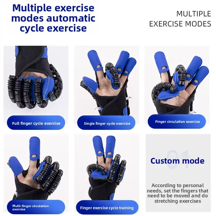 Gants robotisés d'exercice pour la rééducation des doigts (gauche/droite) – Idéal pour AVC