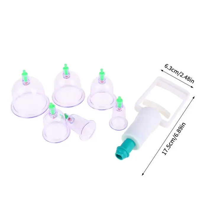 Kit de ventouses pour massage corporel 6 pièces – Thérapie par aspiration pour la récupération muscu