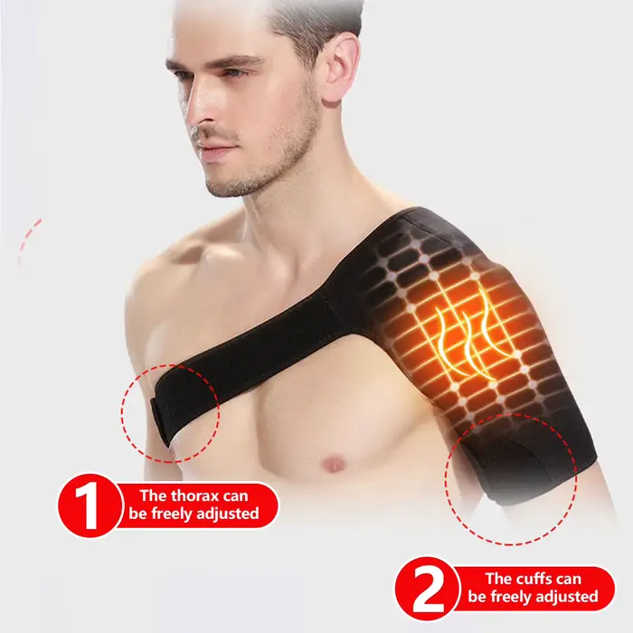 Attelle d'épaule simple réglable auto-chauffante, soulagement de la douleur, masseur pour manchette rotateur, coussinet d'épaule Cervical