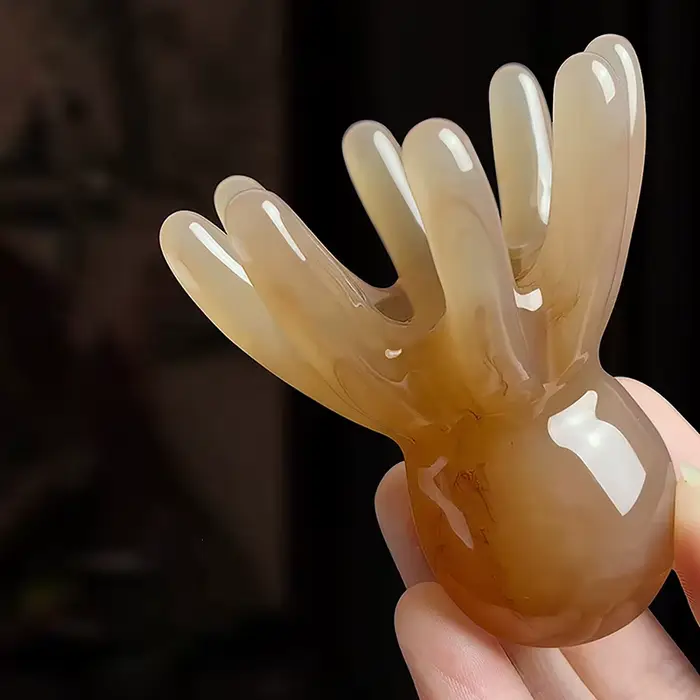 【2 pièces】 Peigne de massage en résine en forme de pieuvre