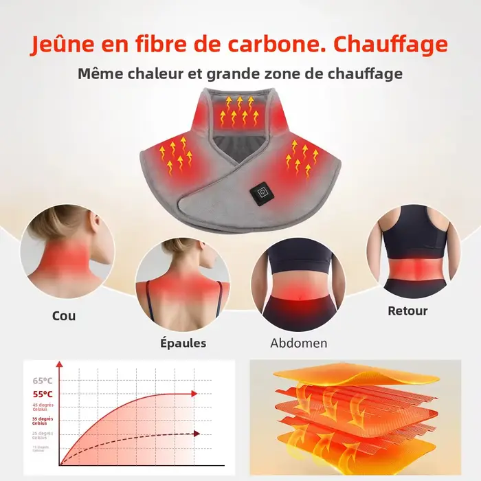 Coussin chauffant électrique pour les épaules et le cou