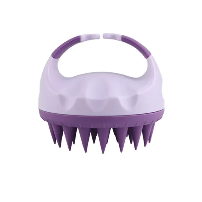 Brosse de massage en silicone pour cuir chevelu, shampooing, doux pour la peau, lavage des cheveux, 