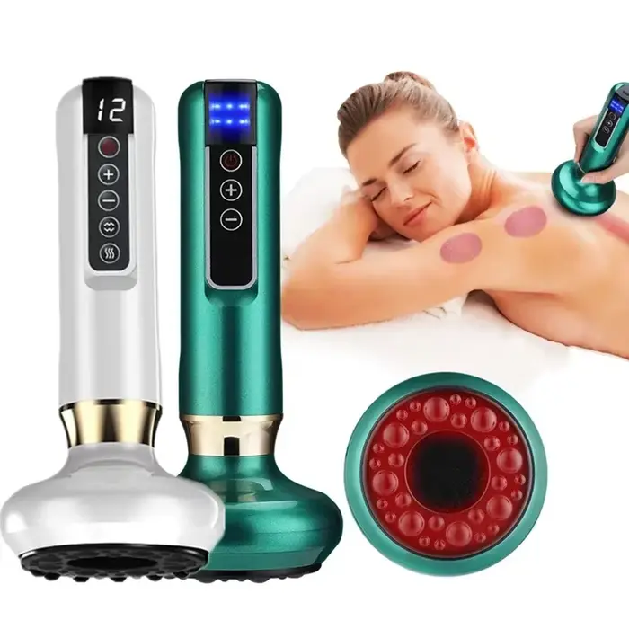 Masseur électrique tricolore GuaSha Anti-Cellulite ventouse sous vide beauté santé grattage chaleur 
