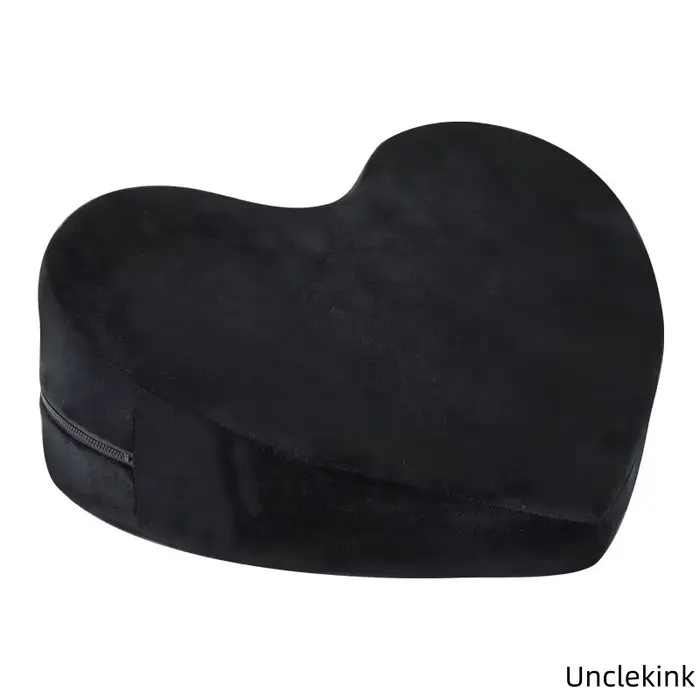 Coussin orthopédique en forme de cœur noir, réglable en inclinaison, pour le soutien des douleurs ce