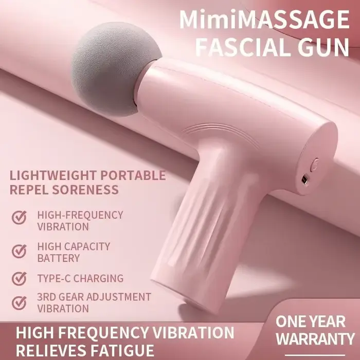 Mini pistolet de Massage musculaire rose, pistolet de Massage portatif pour tissus profonds, pistole
