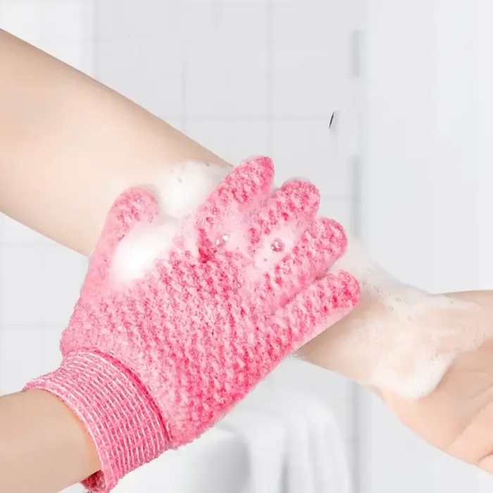 2 pièces gants de bain Peeling gants exfoliants gant douche gommage gants Massage pour gommage corpo