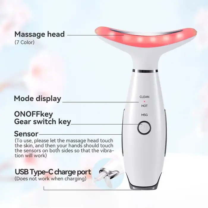 Masseur facial anti-rides 7 couleurs