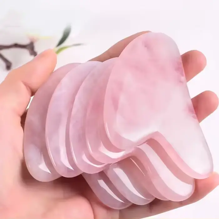 Outils de massage Guasha en jade pour le visage