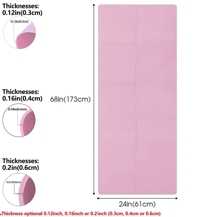 Tapis de Yoga pliable rose