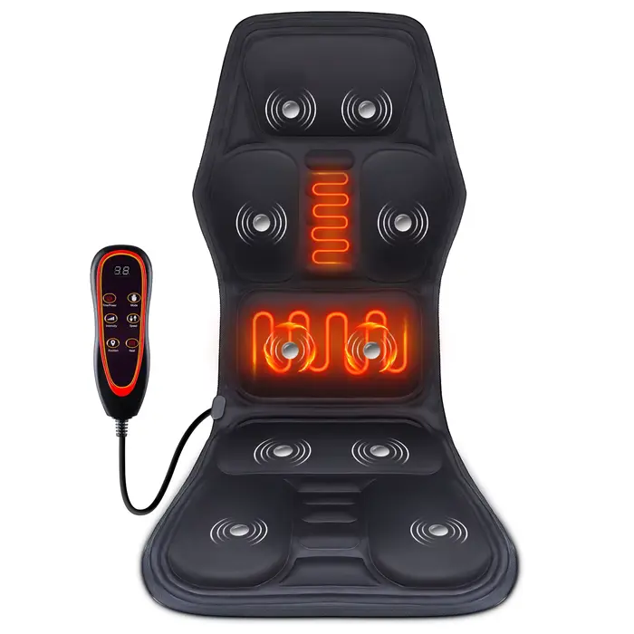 Chauffage électrique dos taille masseur épaule dos Vibration tapis de Massage pour chaise canapé voiture bureau maison