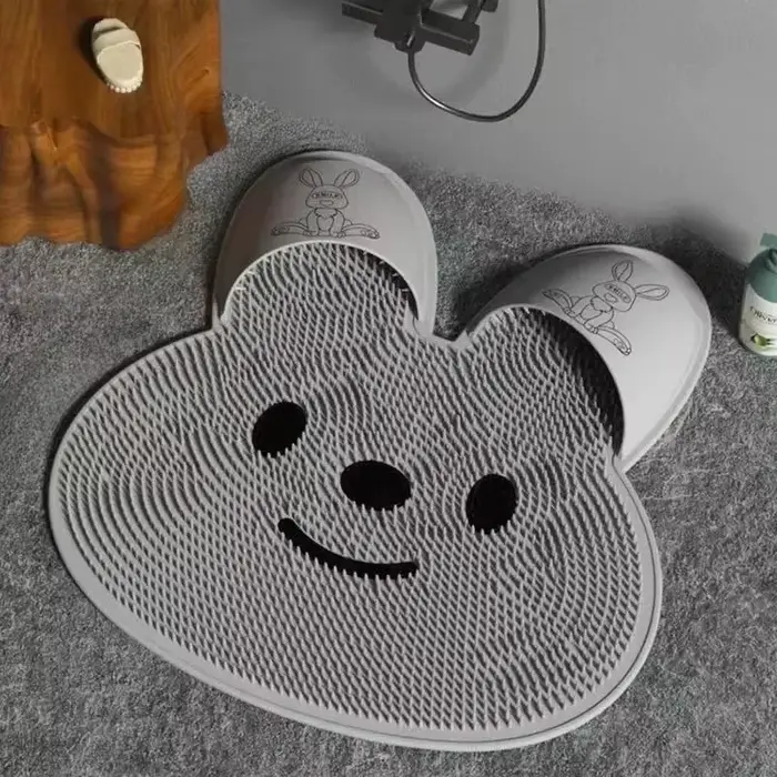 Tapis de massage pour les pieds, lavable, antidérapant, pour salle de bain et douche