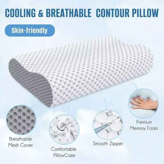 Oreiller cervical en mousse à mémoire de forme pour dormir