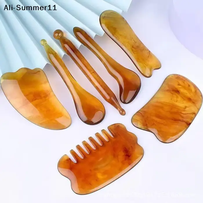 【RV】 7 outils de massage Guasha pour le visage et le corps