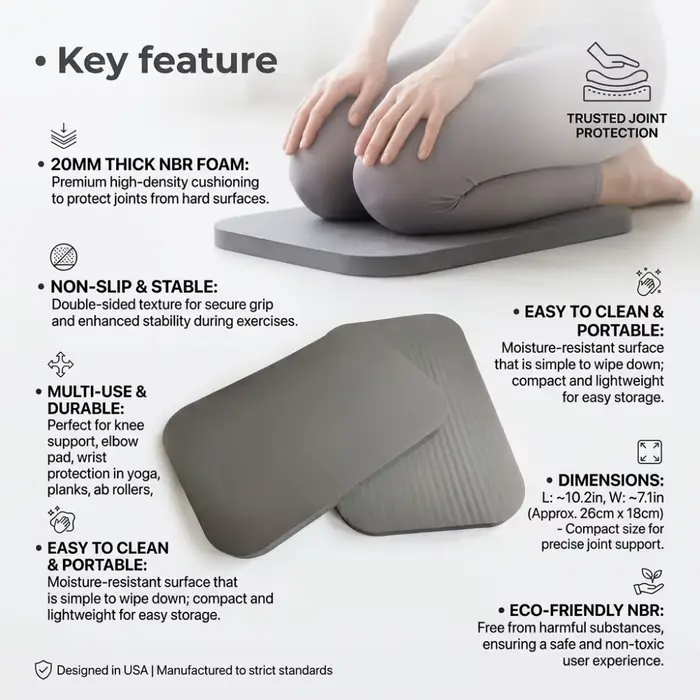 Coussin multi-usage pour genoux et coudes