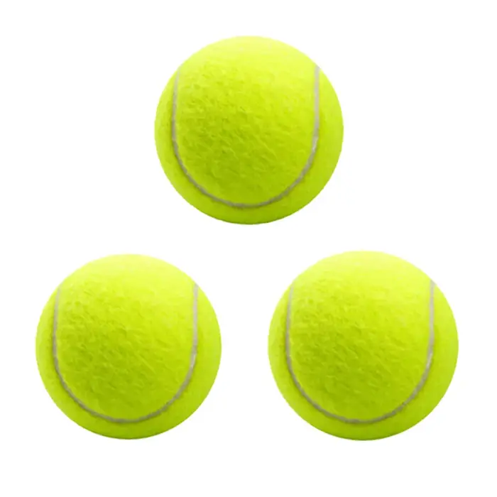 Lot de 3 balles de tennis haute élasticité pour entraînement et matchs