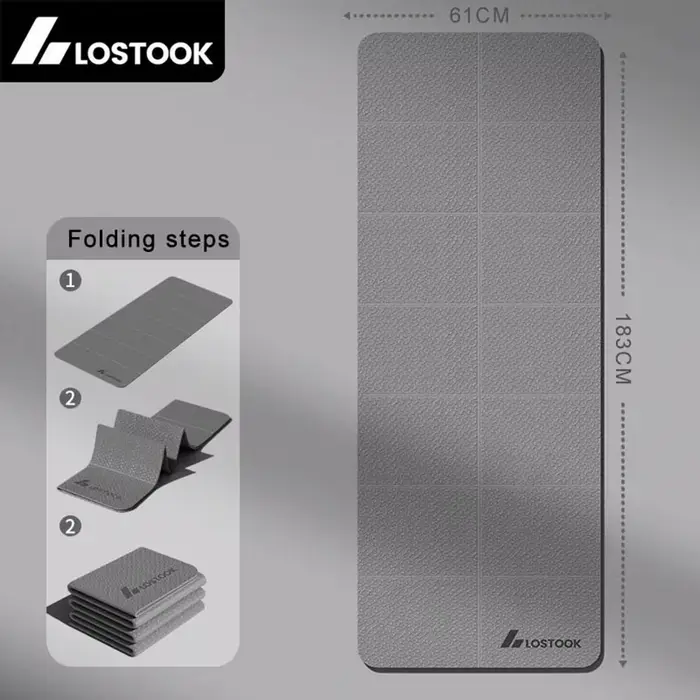 Tapis de Yoga pliable en TPE de 4mm d'épaisseur