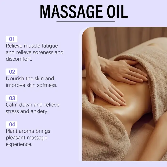 Huile de massage à la lavande naturelle pour le corps