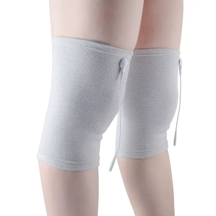 Paire de genouillères de Massage à électrodes en Fiber conductrice