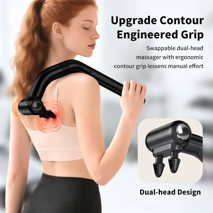 Pistolet de massage électrique à double tête détachable