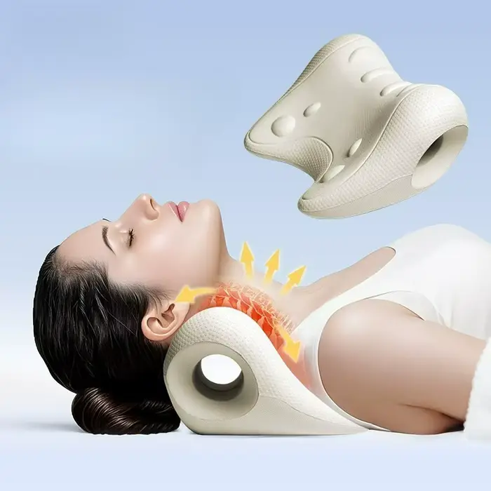 Oreiller de massage cervical avec contour en U