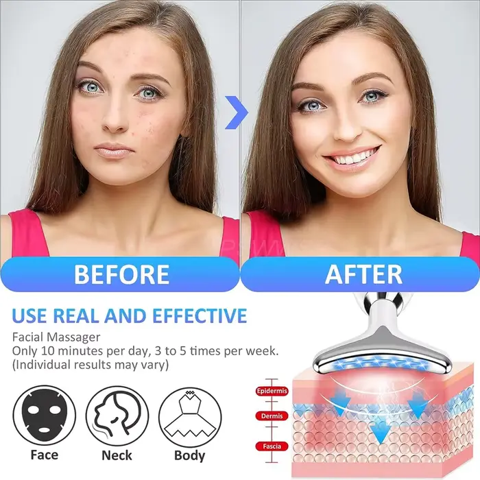 Appareil de beauté 7 en 1 pour le visage et le cou
