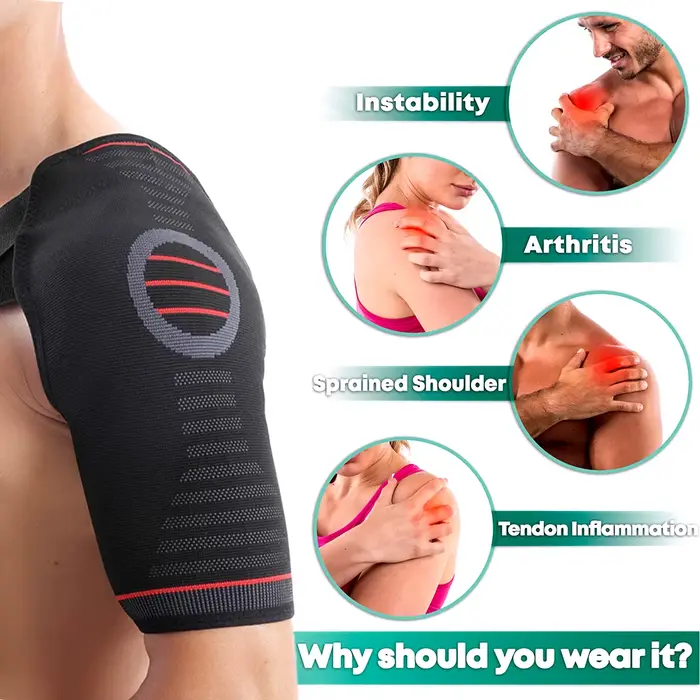 Attelle d'épaule de compression - Soutien pour la déchirure du ménisque rotateur