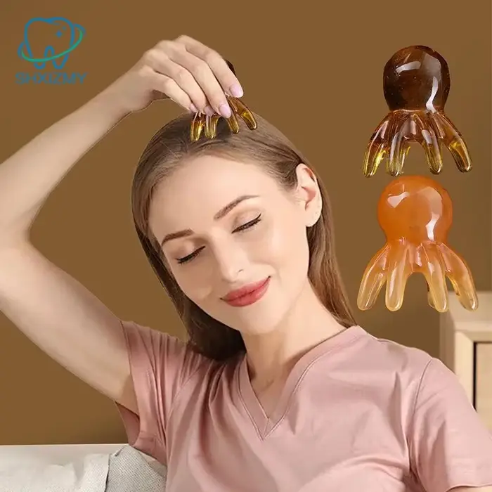 Tête de poulpe ergonomique en résine Gua Sha