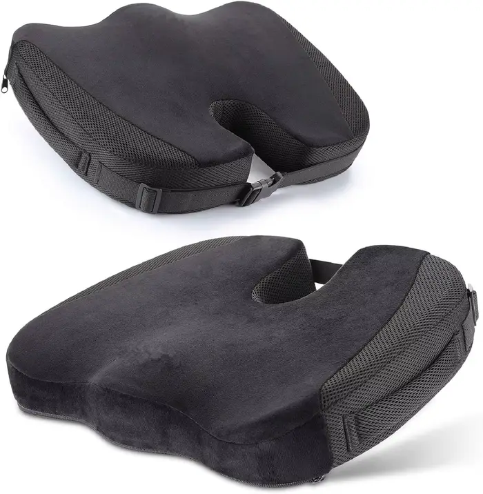 Coussin de siège en mousse à mémoire de forme pour CÔTÉ cyx, oreiller en forme de U pour chaise, cou