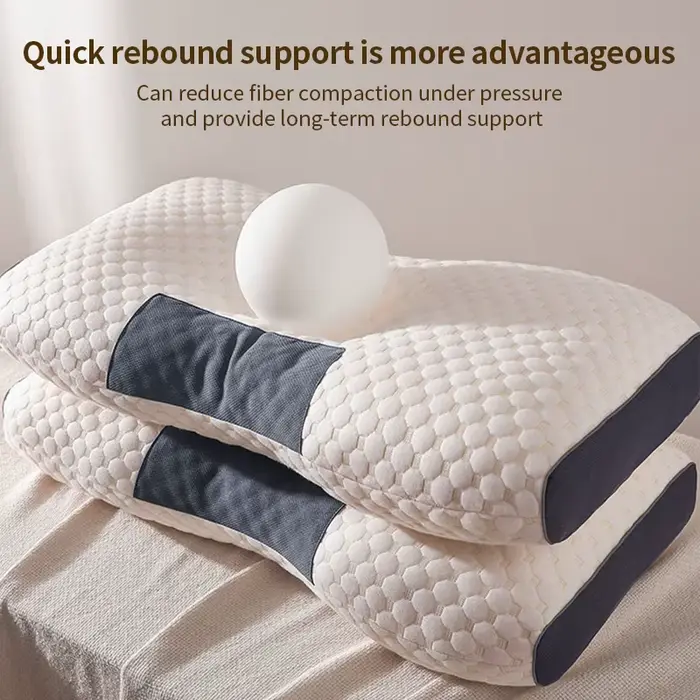 Oreiller cervical pour le cou, aide au sommeil et protège le cou, orthopédique, en fibre de soja, po