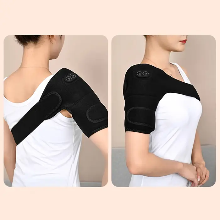 Orthèse d'épaule électrique USB, masseur de genou chauffant, Massage par Vibration, sangle de Suppor