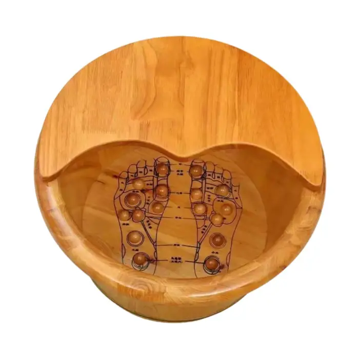 Baignoire de pieds en bois avec Massage, Sauna profonde, avec couvercle, bassin de bain de pieds