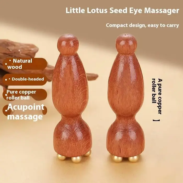 Bâton de Massage des yeux Lotus en laiton