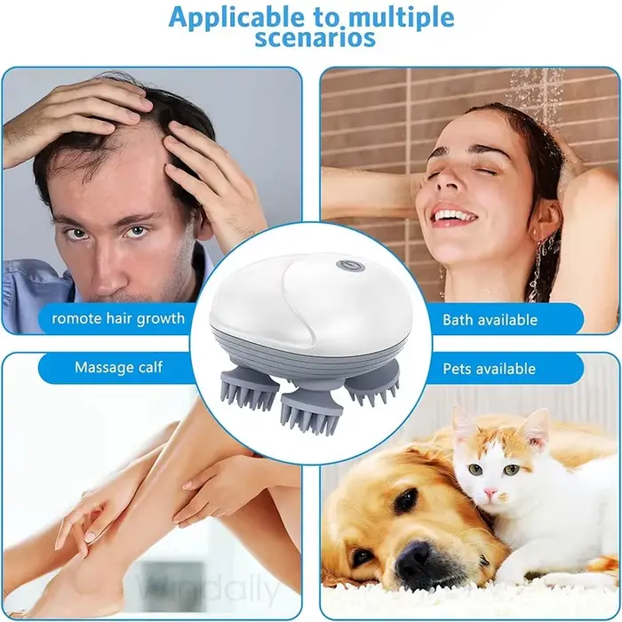 Masseur électrique de tête de cuir chevelu