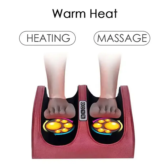 Appareil de massage des pieds avec thérapie par la chaleur, masseur de pieds Shiatsu à rouleaux pour
