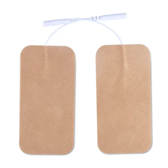 10 paires d'électrodes TENS 5*10cm avec trou de prise 2.0mm pour Machines TENS/EMS