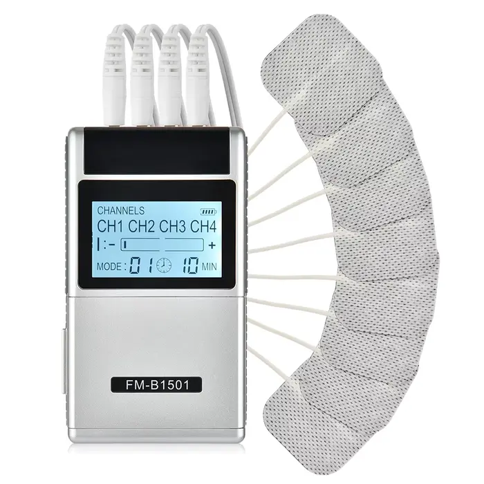 Stimulateur musculaire électrique EMS, 15 Modes, TENS, physiothérapie, masseur complet du corps, sou