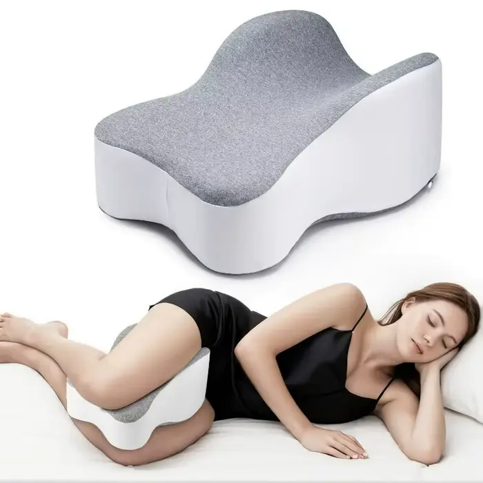 Oreiller en mousse à mémoire de forme grand format pour les jambes et les genoux