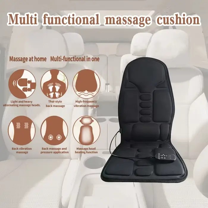 Coussin de chaise masseur chauffant électrique vibrant