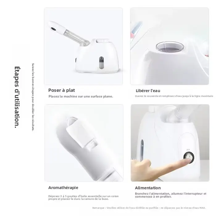 360 ° Vaporisateur facial rotatif à vapeur chaude