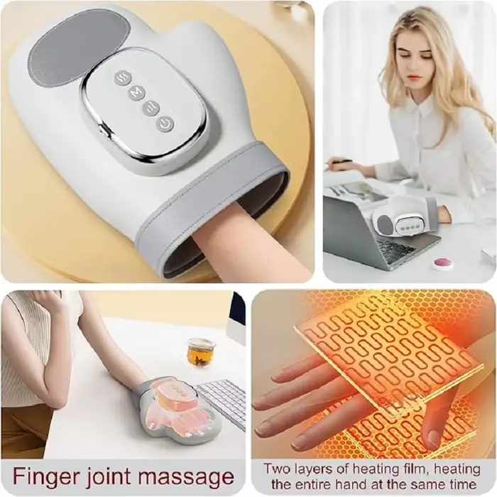 Masseur de main sans fil avec chaleur et compression
