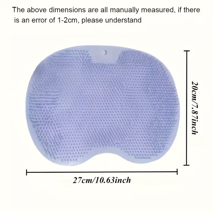 Tapis de massage en silicone pour la douche (1 pièce) | Brosse à dos antidérapante murale
